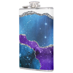 Galaxy Agate Series Design 16 Hip Flask