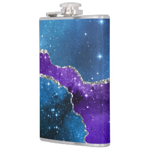 Galaxy Agate Series Design 16 Hip Flask