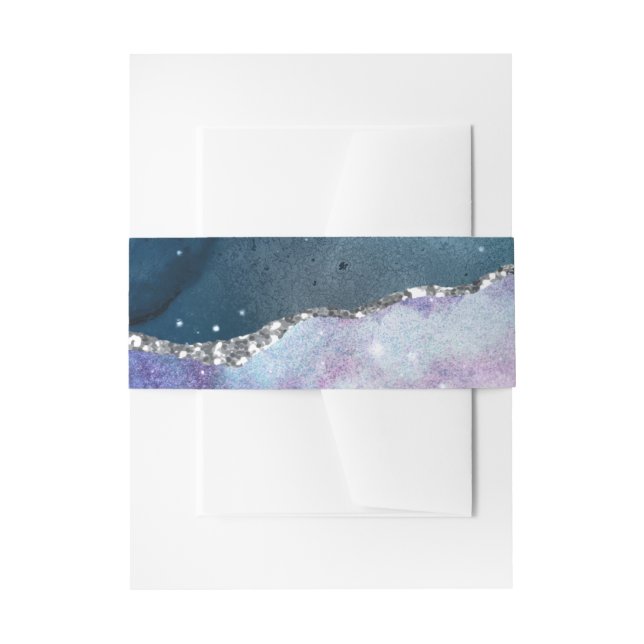 Galaxy Agate Series Design 17  Invitation Belly Band (Front Example)