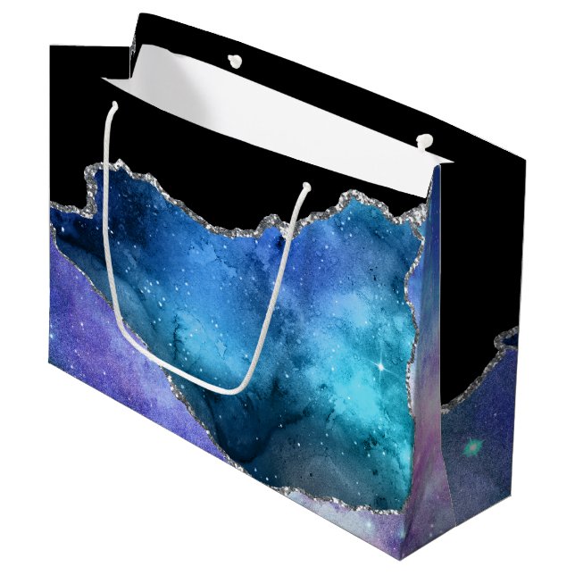 Galaxy Agate Series Design 17  Large Gift Bag (Front Angled)