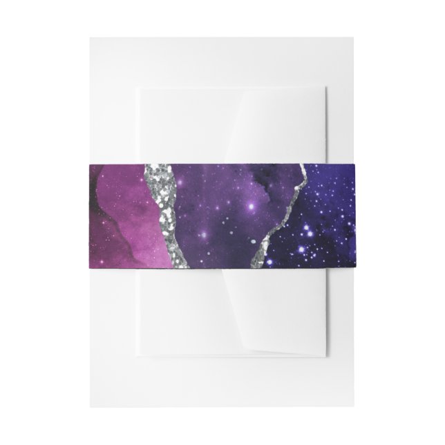 Galaxy Agate Series Design 23  Invitation Belly Band (Front Example)