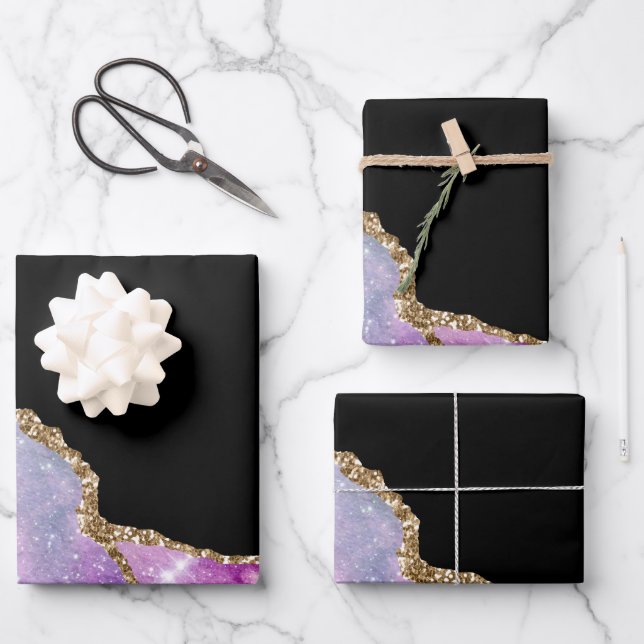 Galaxy Agate Series Design 2  Wrapping Paper Sheet (Front)