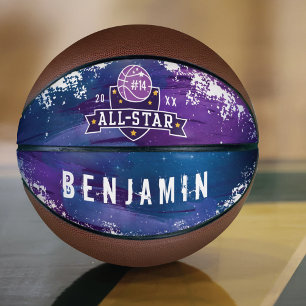 Galaxy All-Star Player Team Number & Custom Name Basketball