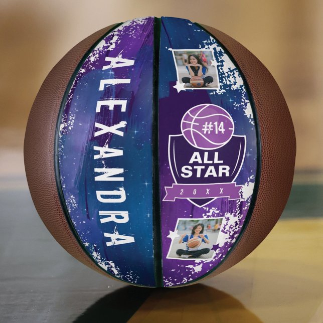 Galaxy All-Star Player Team Number & Custom Name Basketball (Creator Uploaded)