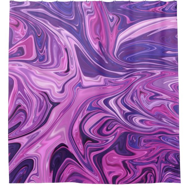 Galaxy art pattern shower curtain (Front)