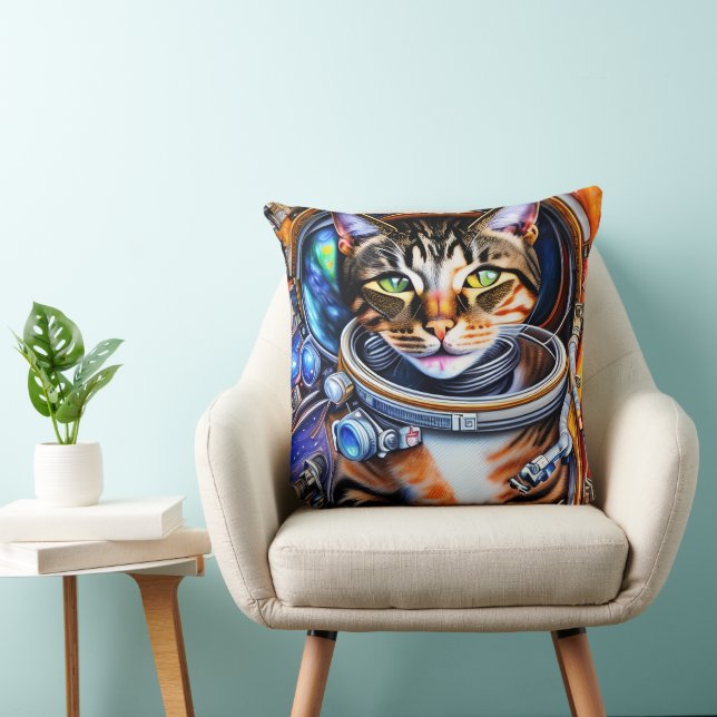 Galaxy Astronaut Cat Cushion (Chair)