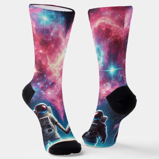 Galaxy Astronaut Crew Socks (Angled)