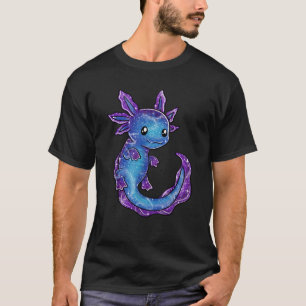 Galaxy Axolotl Funny Goth Space purple blue Japan T-Shirt
