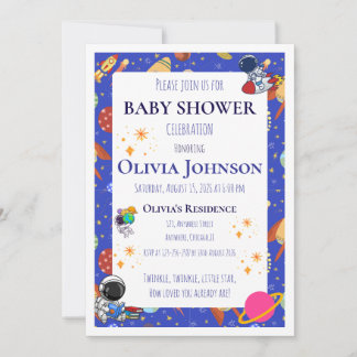 Galaxy Baby Shower Invitations