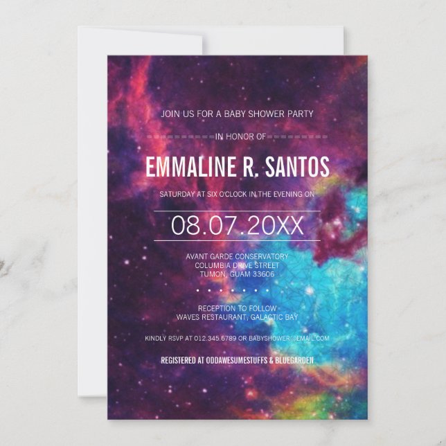 Galaxy Baby Shower Invite (Front)