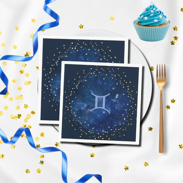Galaxy  background  -Gemini symbol  Napkin (Creator Uploaded)