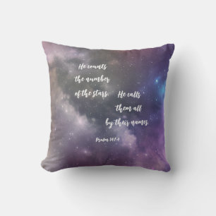 Galaxy Bible Verse Stars  Cushion