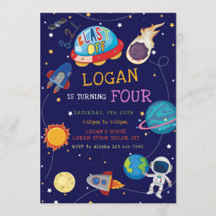 Galaxy Birthday Invitation