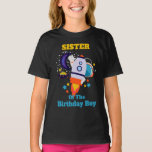 Galaxy Birthday Shirt  Space Sister<br><div class="desc">Celebrate baby's first birthday with this special t-shirt,  special and personalised design</div>