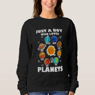 Galaxy Boys Astronomy Solar System Space Science Sweatshirt