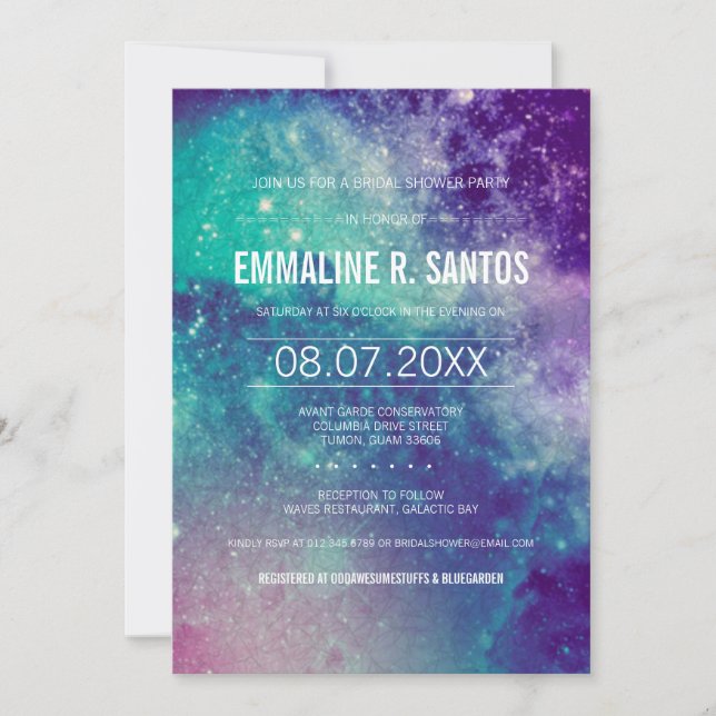 Galaxy Bridal Shower Invite (Front)