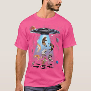 Galaxy Cat  Cat Ufo Shirt Funny Cat Tee Cat Graphi