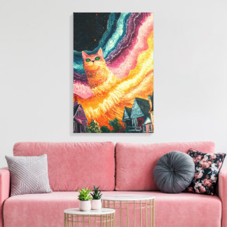 Galaxy Cat - Cosmic Art Canvas Print