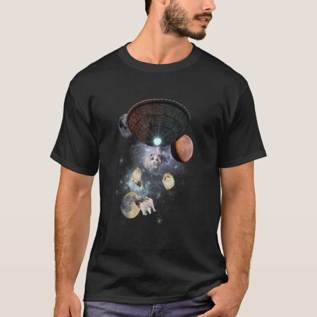 Galaxy Cat Himalayan Ragdoll Birman Cool Cat And K T-Shirt (Front)