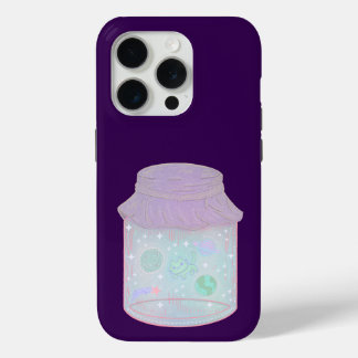 Galaxy Cat in a Jar | Kawaii Space Cat Art iPhone 15 Pro Case