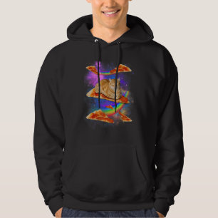 Galaxy Cat In Space Cat Riding Pizza Hoodie