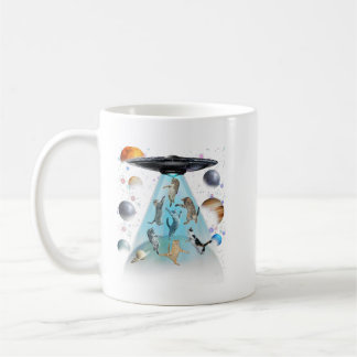 Galaxy Cat Swimming T-Shirt | Cute Astronaut Cats Coffee Mug
