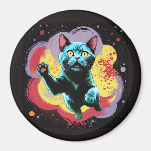 Galaxy Cat Through A Wormhole Magnet