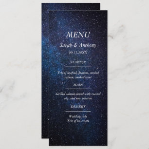 Galaxy Celestial Stars Night Sky Wedding Food Menu