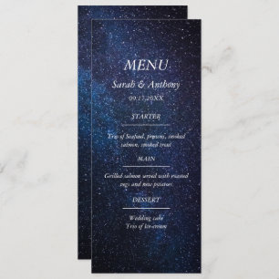 Galaxy Celestial Stars Night Sky Wedding Food Menu