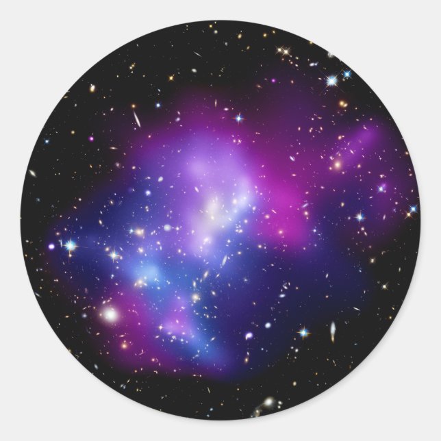 Galaxy Cluster MACS J0717 Outer Space Photo Classic Round Sticker (Front)