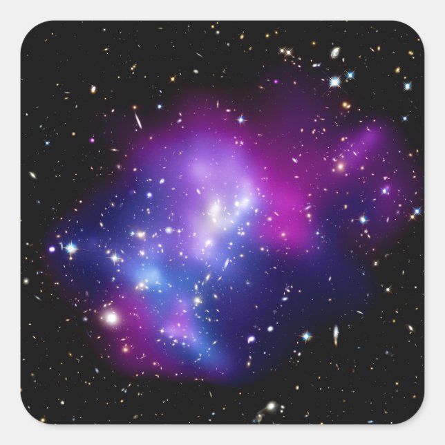 Galaxy Cluster MACS J0717 Outer Space Photo Square Sticker (Front)