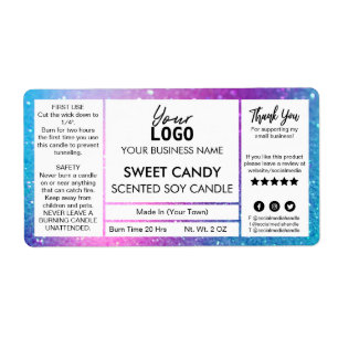 Galaxy Coloured Candy Scented Soy Candle