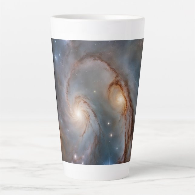 Galaxy design large  latte mug (Front)