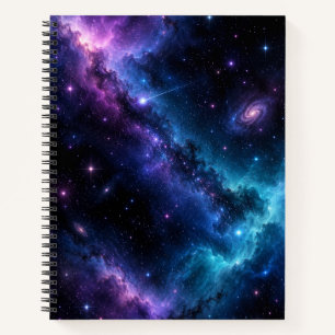 Galaxy Design Notebook Cosmic Space Journal Spiral