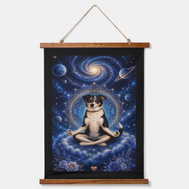 Galaxy Dog Tapestry | Australian Shepherd Art (Front)