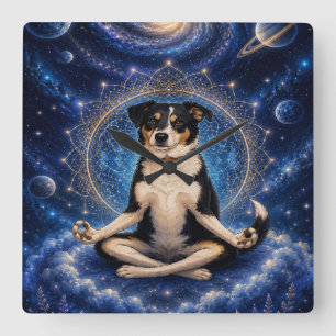Galaxy Dog Wall Clock Cosmic Australian Shepherd