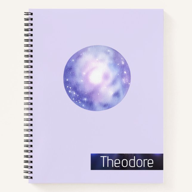 Galaxy Dreams Personalised Spiral Notebook (Front)