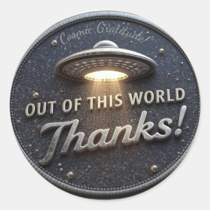 Galaxy Explorers – Out of This World Thank You Sti Classic Round Sticker