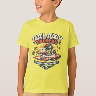 Galaxy Express Vintage Alien Rocket Delivery Masco T-Shirt