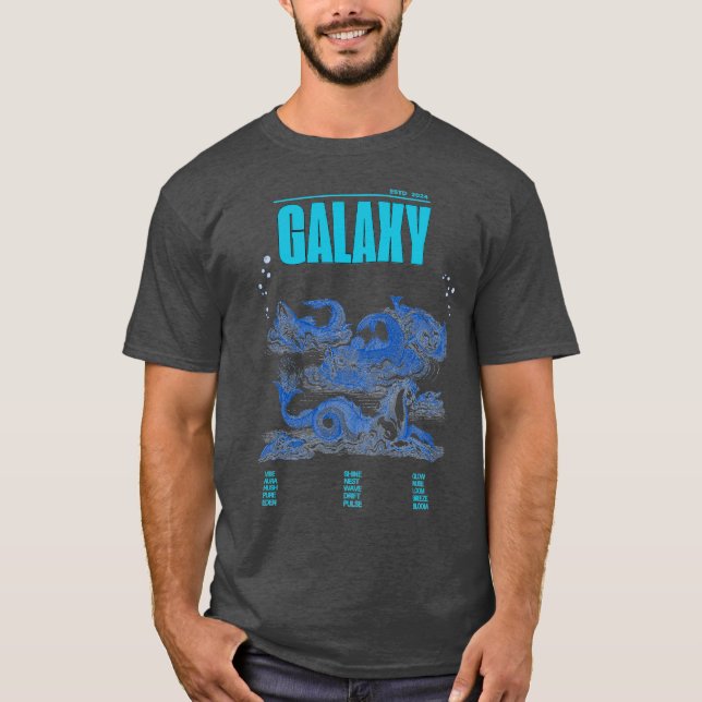 Galaxy Fantasy Sea Creatures Art Tee (Front)