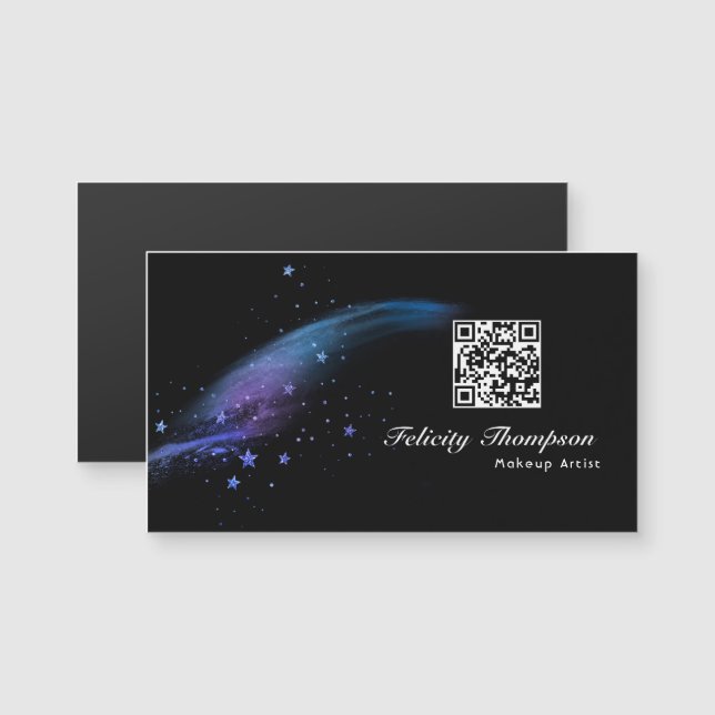 Galaxy Faux Glitter QR Code (Front/Back)
