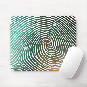 Galaxy Fingerprint Pattern Mouse Pad