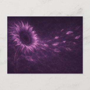 Galaxy Flower Aesthetic Postcard