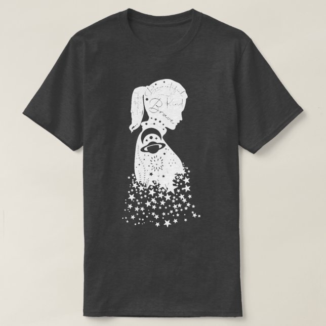 Galaxy Girl Mother Sister Astrology Witchy Gothic  T-Shirt (Design Front)
