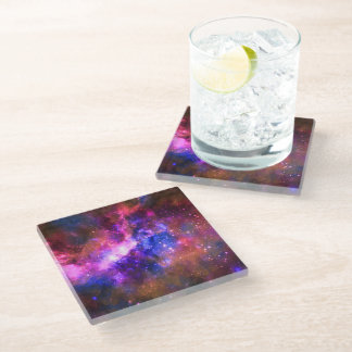 galaxy glass coaster