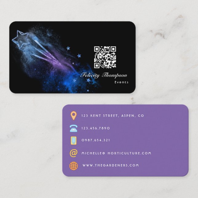 Galaxy Glitter  Business Card (Front/Back)