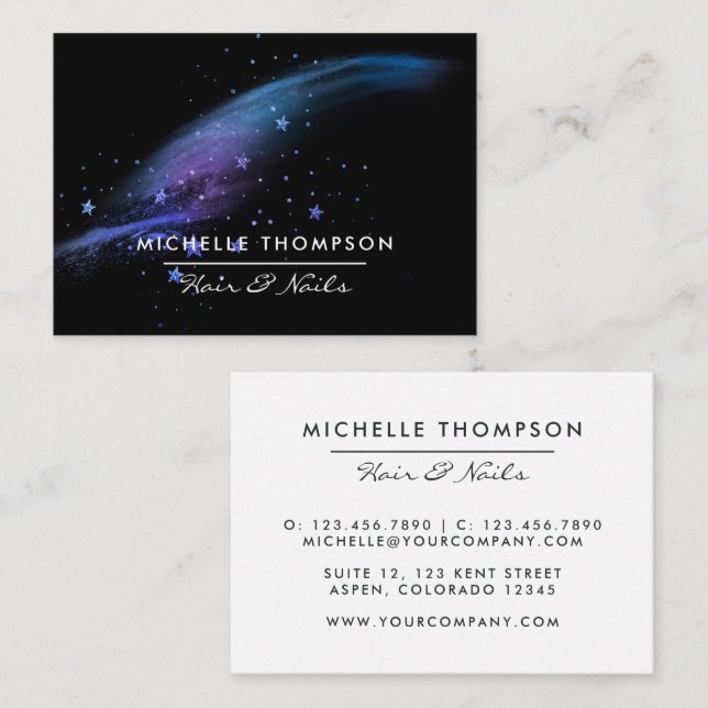 Galaxy Glitter Business Card (Front/Back)