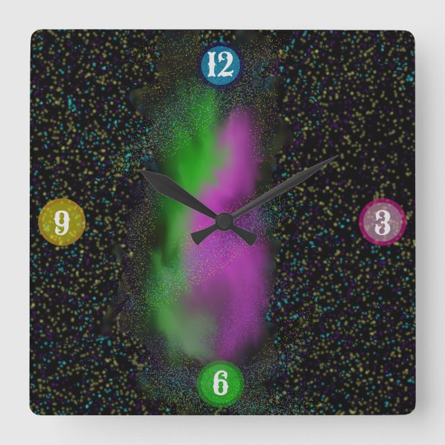 Galaxy Glow – Cosmic Wall Clock (Front)