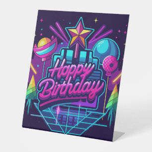 Galaxy Glow Pedestal Sign