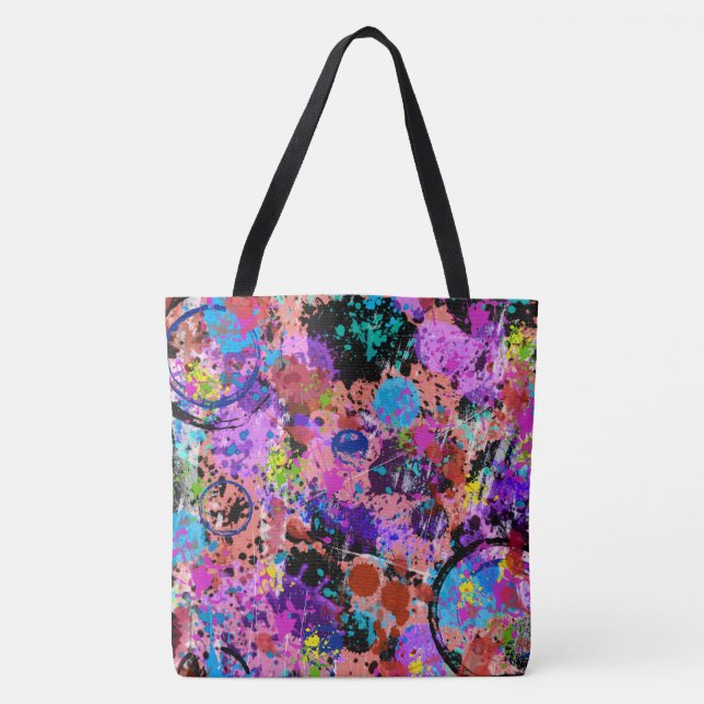 Galaxy Graffiti Tote Bag (Front)